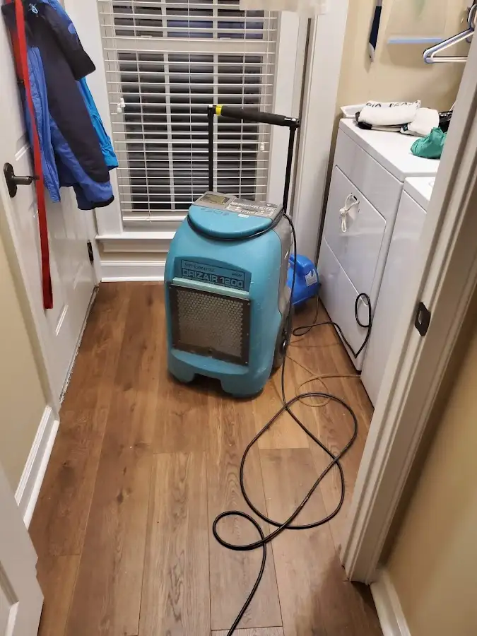 Commercial dehumidifier deployed for Flood Damage Cleanup in Sierra Madre
